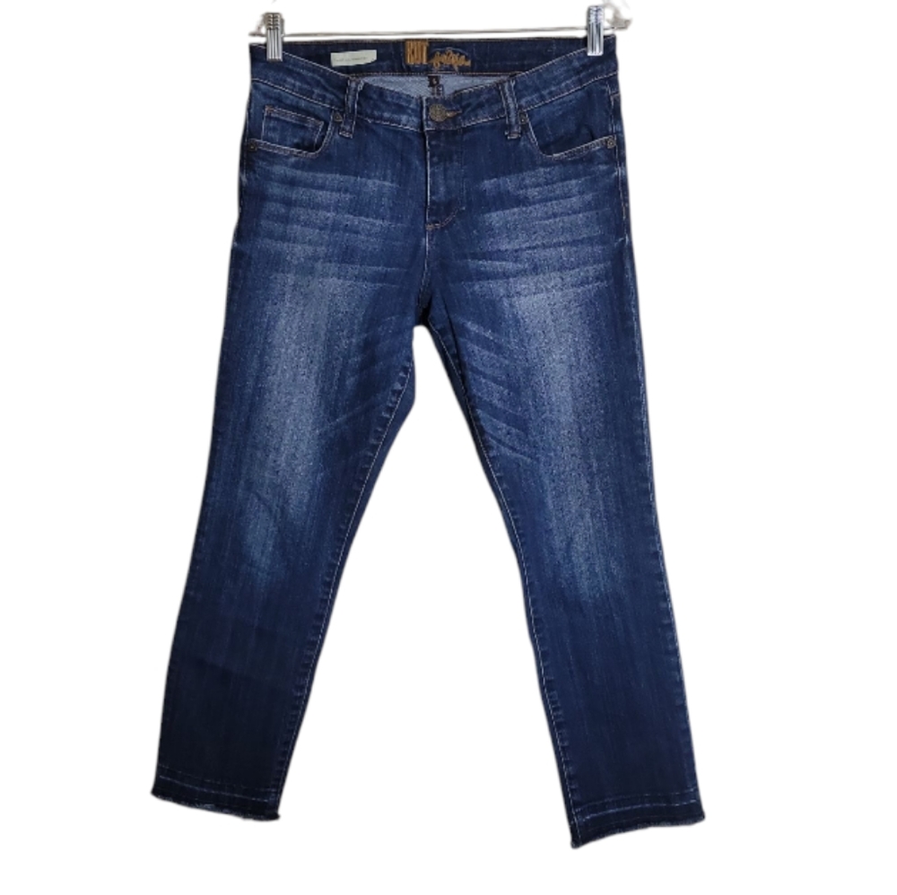 Kut from the Kloth Emma ankle straight leg jeans mid rise women's size 6 blue
